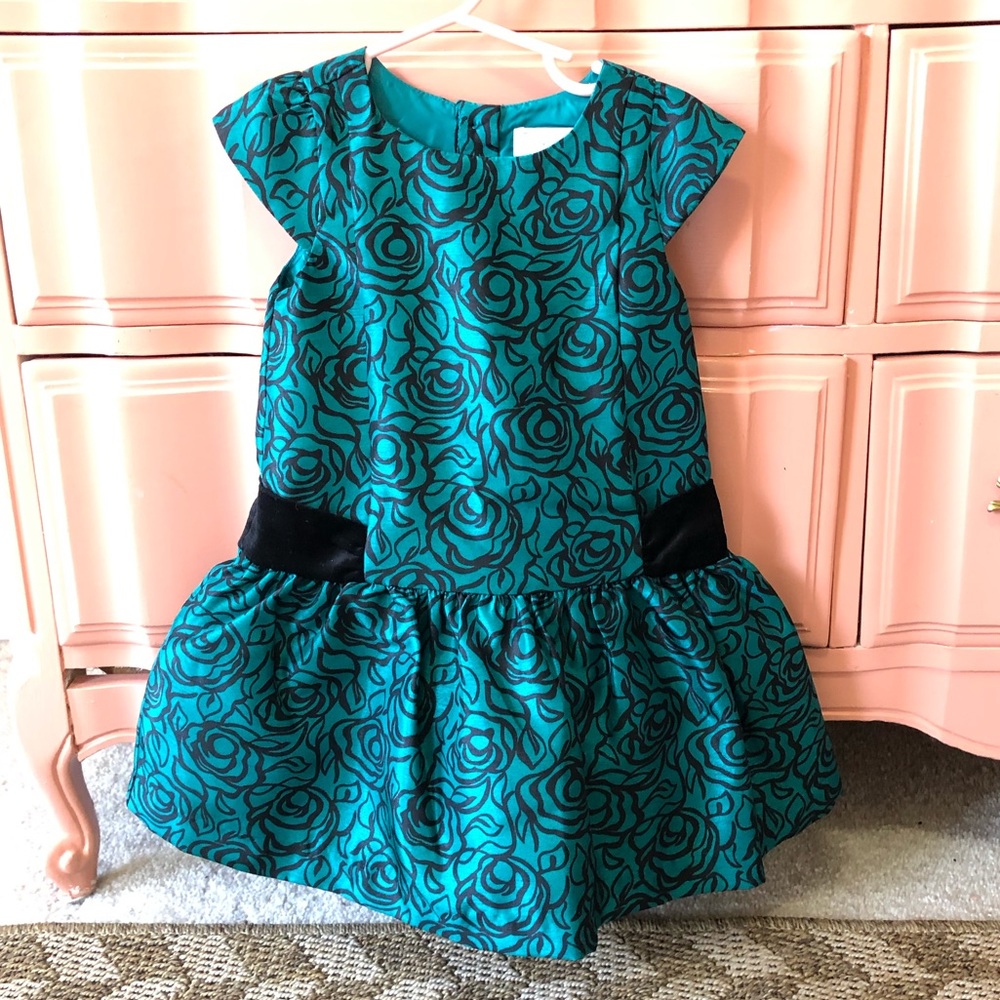 NWT Gymboree Teal floral party Easter dress sister